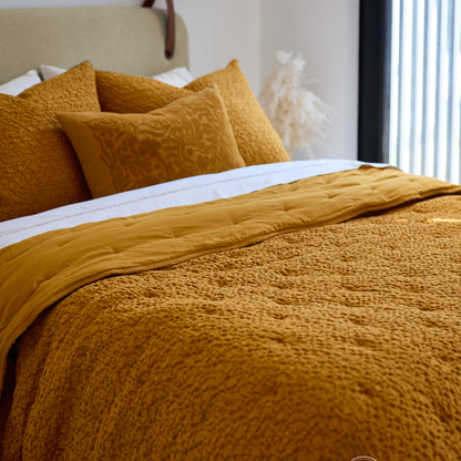 Edredão Quilt Dupla Face 100% Algodão Canoas Âmbar