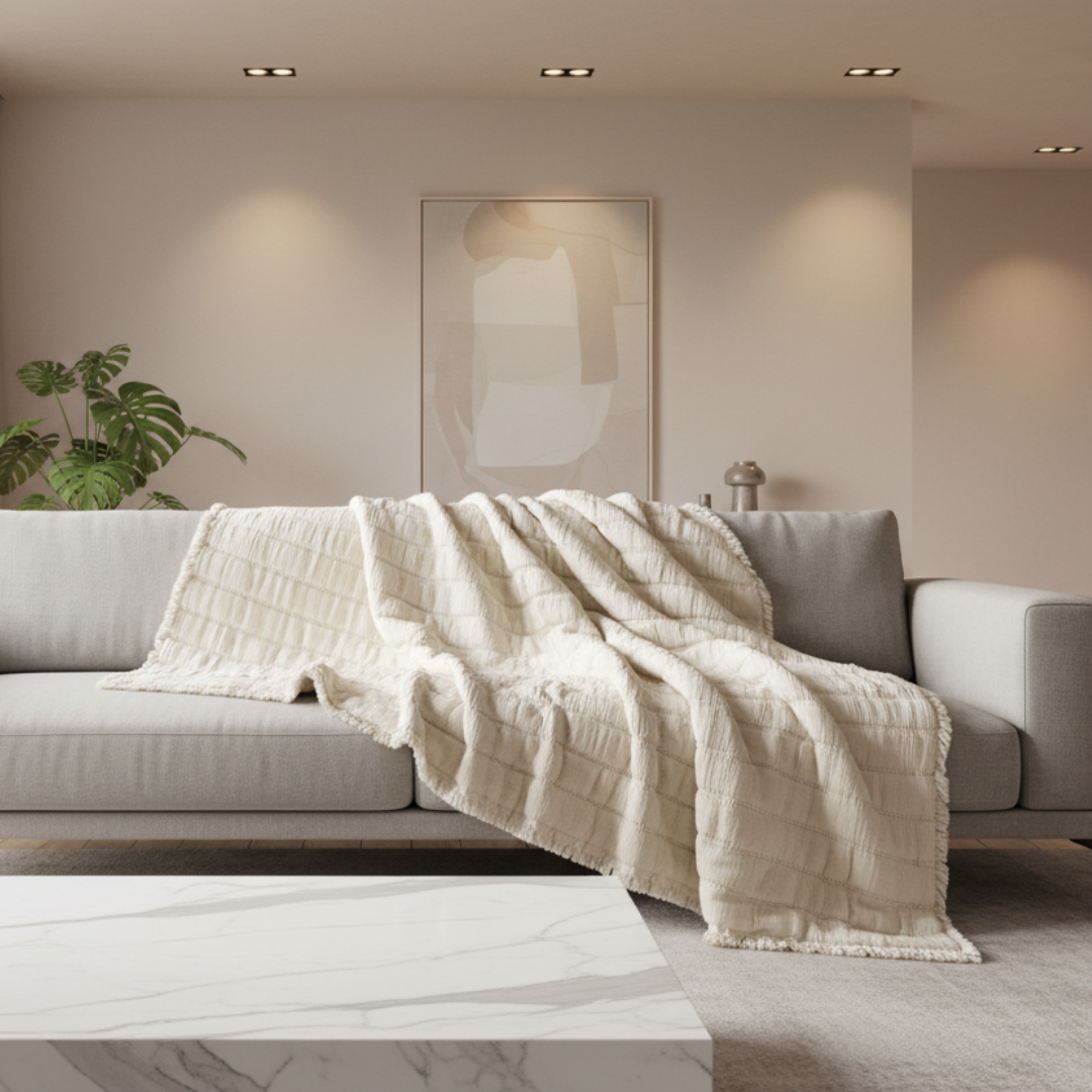 Manta / Cobre Pés 100% Algodão 140x200 Coyuchi