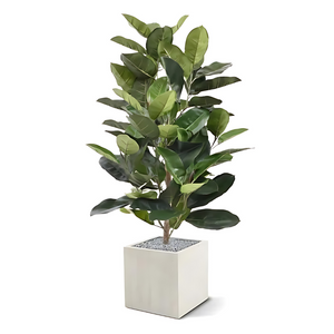 Planta Artificial Ficus Elástica Verde 120 Cm