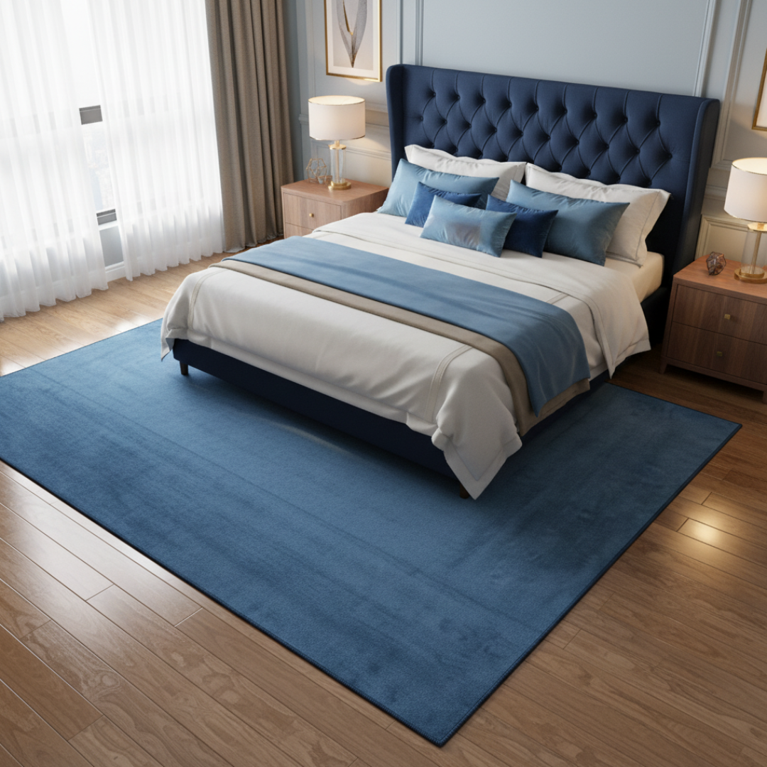 Tapete Liso Super Suave Apollo Azul