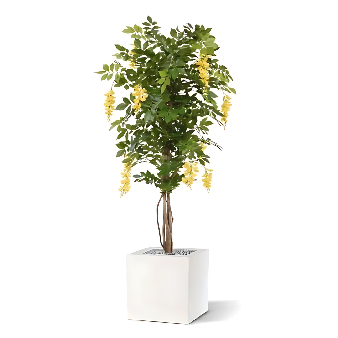 Árvore Artificial Glicínias Gold Rain Amarelo 150 Cm