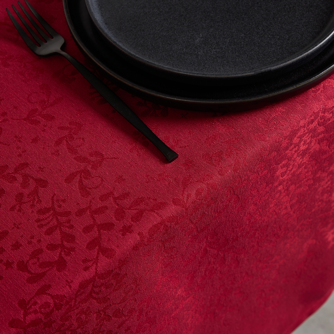 Toalha de Mesa Jacquard ANTI-NÓDOAS Amor Vermelho