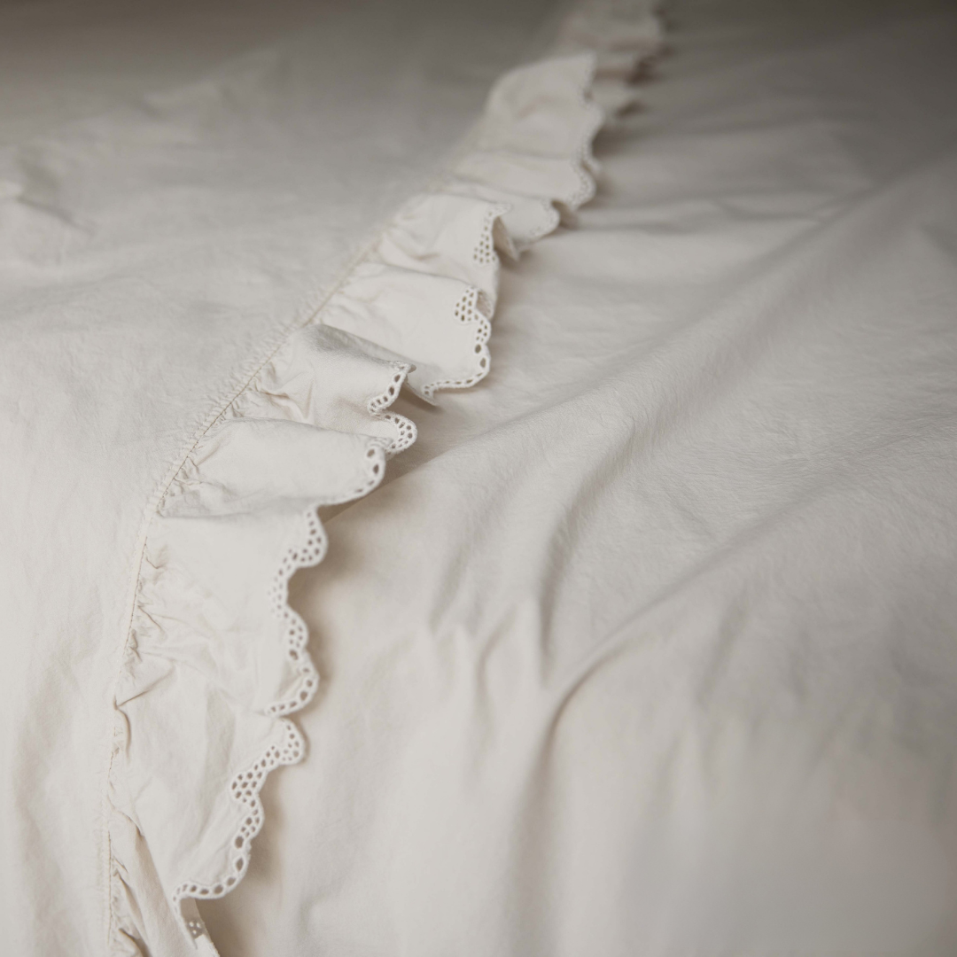 Jogo Lençóis Cama 100% Algodão Percal 200 Fios Hush Pérola