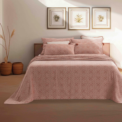 Colcha Jacquard 100% Algodão Duna Telha