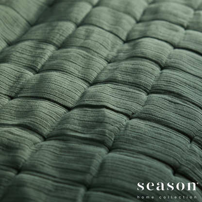 Edredão Quilt Jacquard 100% Algodão Nodal Verde