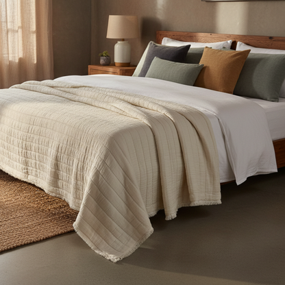 Manta / Cobre Pés 100% Algodão 140x200 Coyuchi