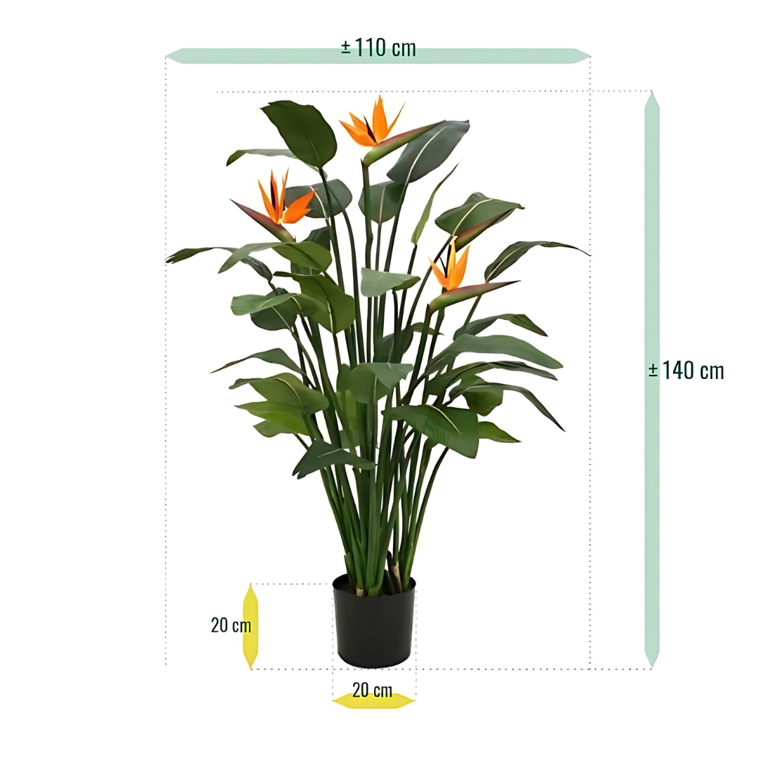 Planta Artificial Strelitzia Luxo 140 Cm