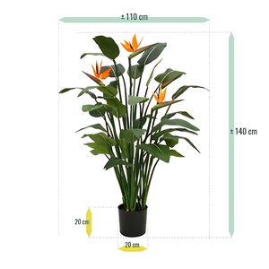 Planta Artificial Strelitzia Luxo 140 Cm