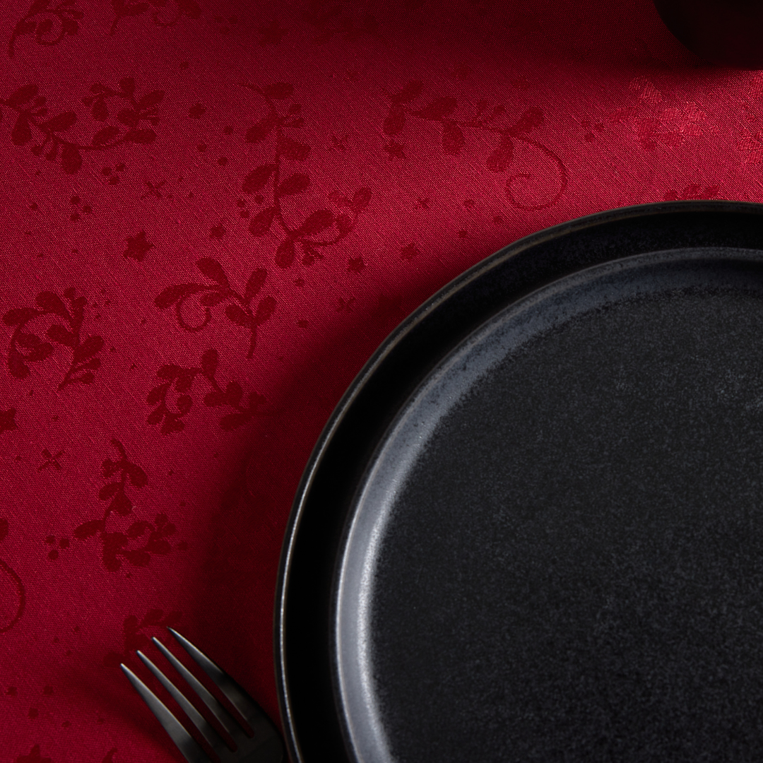 Toalha de Mesa Jacquard ANTI-NÓDOAS Amor Vermelho