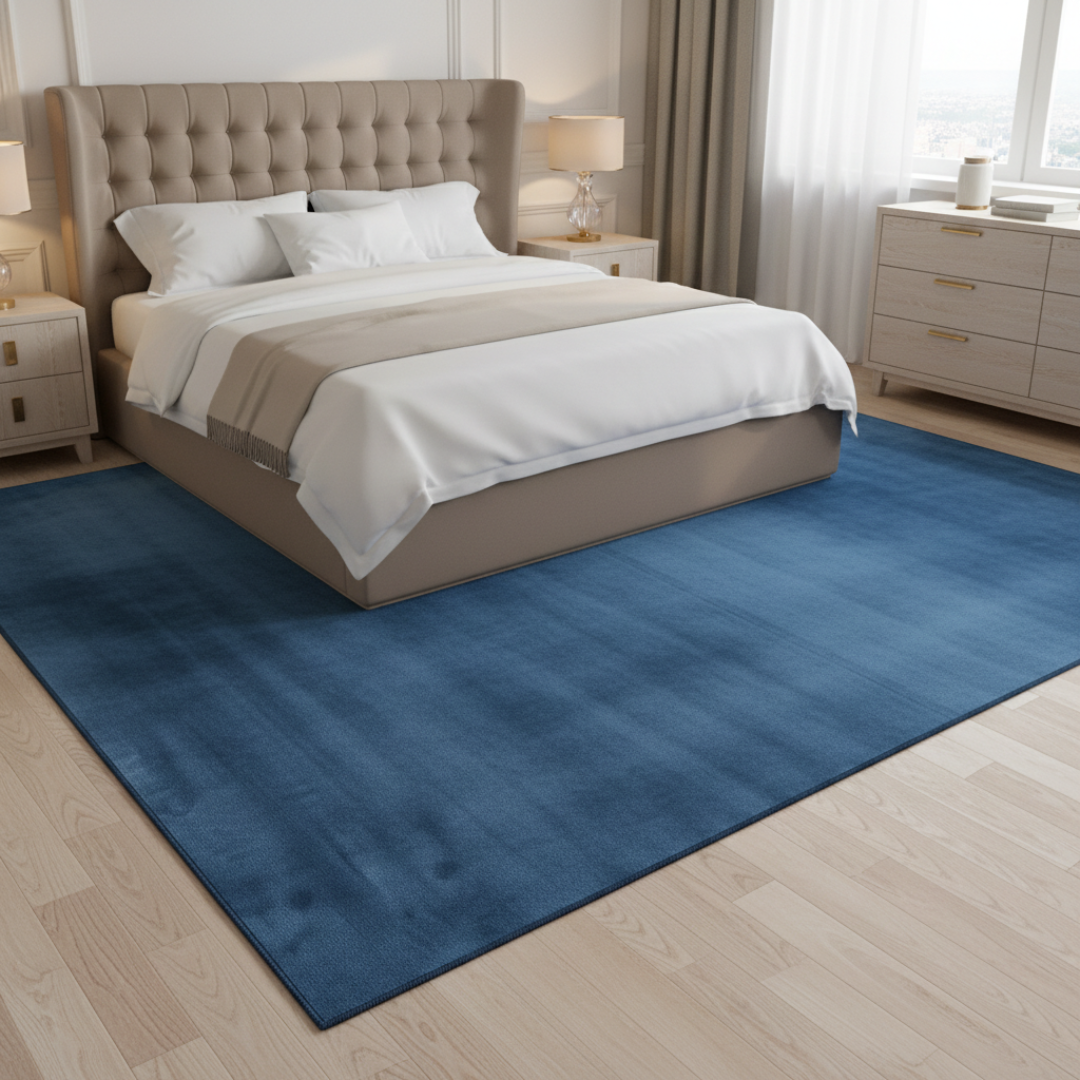 Tapete Liso Super Suave Apollo Azul