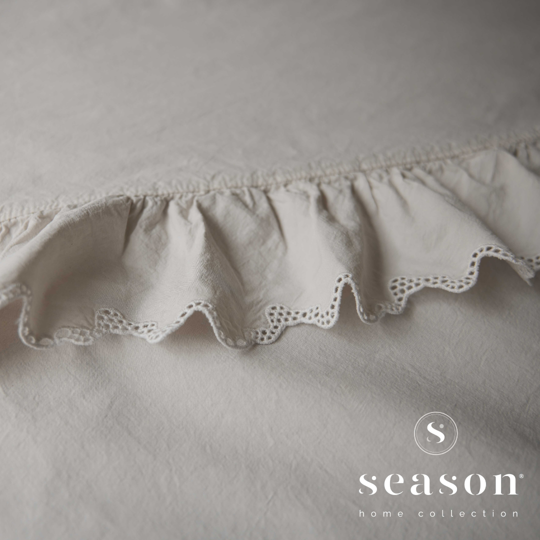 Jogo Lençóis Cama 100% Algodão Percal 200 Fios Hush Pérola