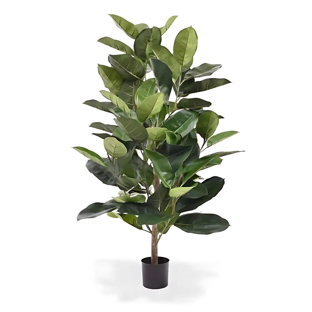 Planta Artificial Ficus Elástica Verde 120 Cm