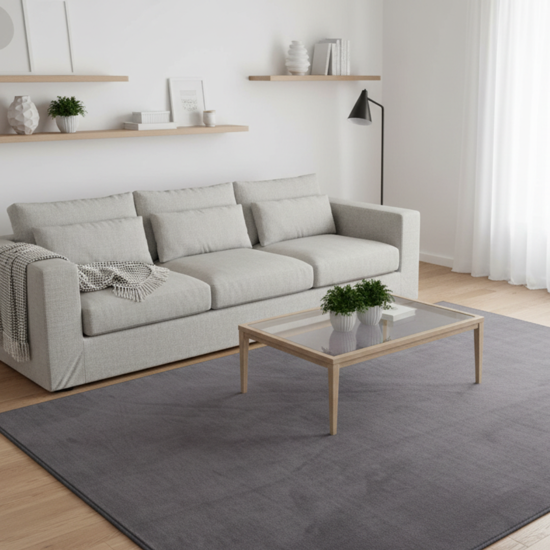 Tapete Liso Super Suave Apollo Cinza Antracite