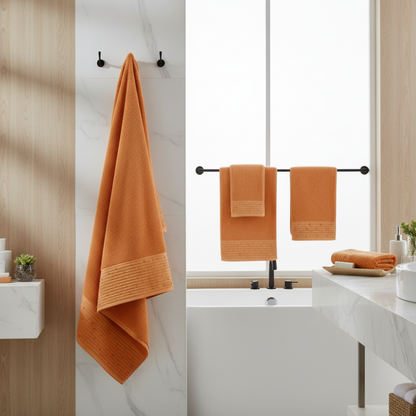 Conjunto Banho 3 Pçs 420 Grs Lyra Laranja