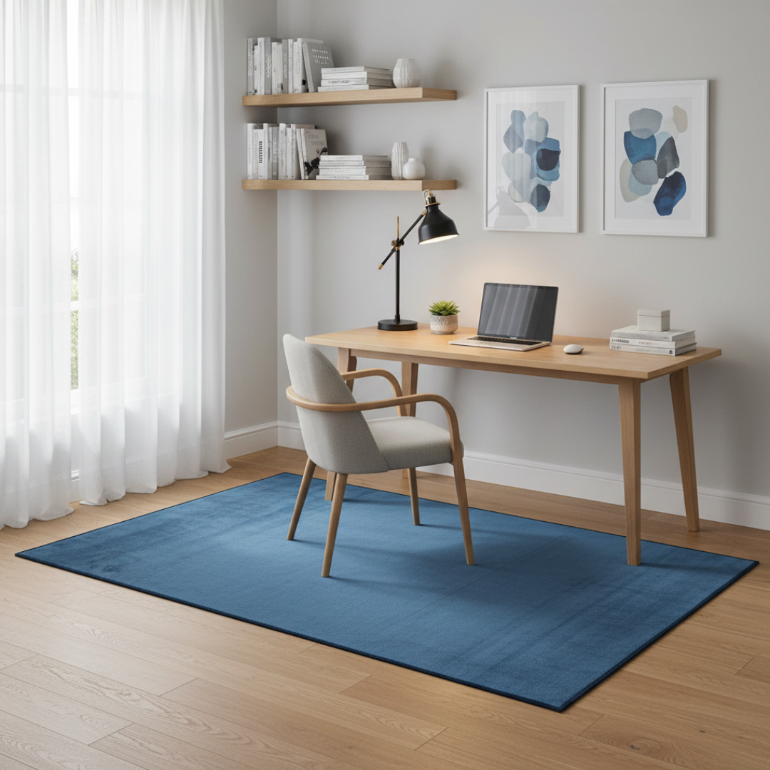 Tapete Liso Super Suave Apollo Azul