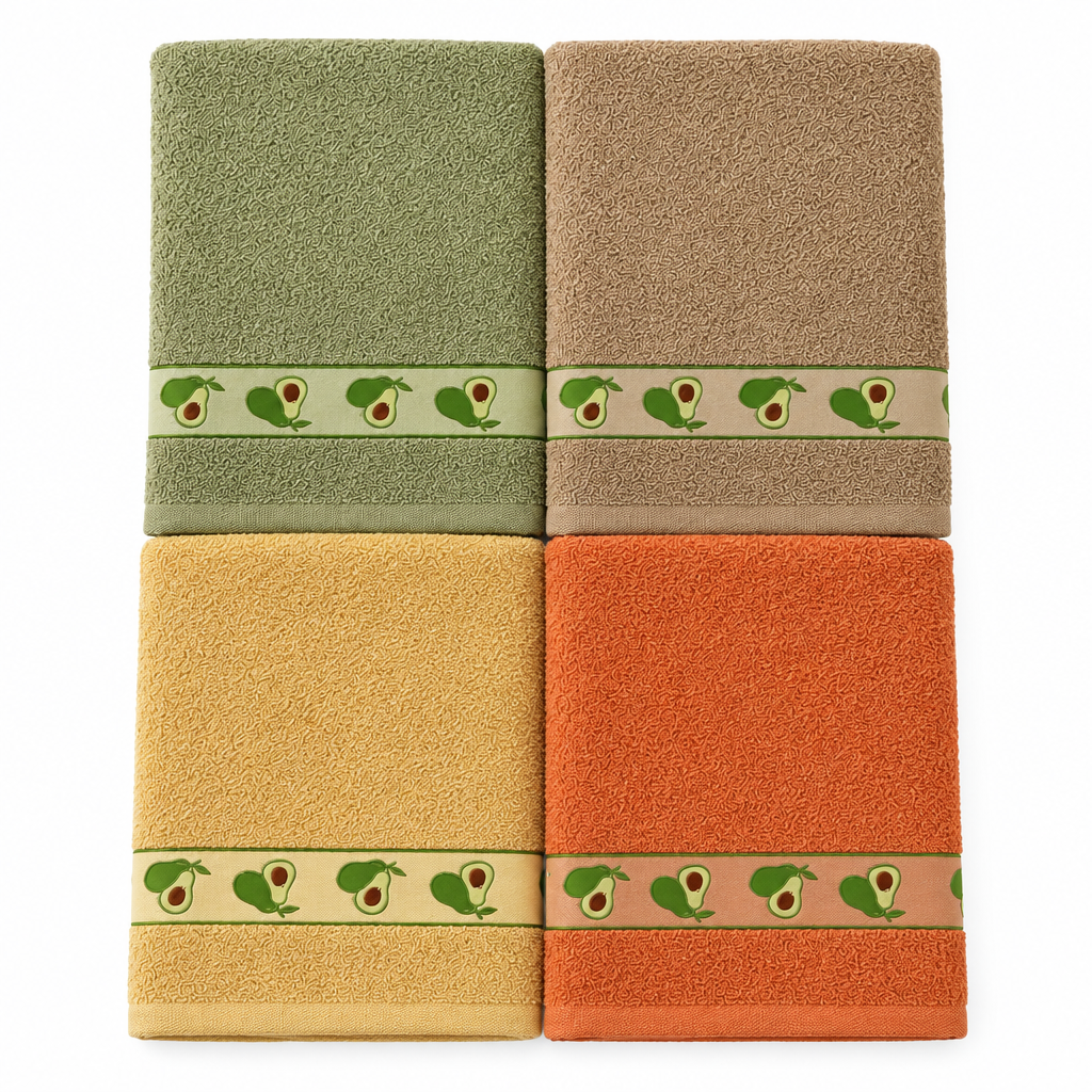 Pack Panos de Cozinha em Felpo Jacquard Abacate