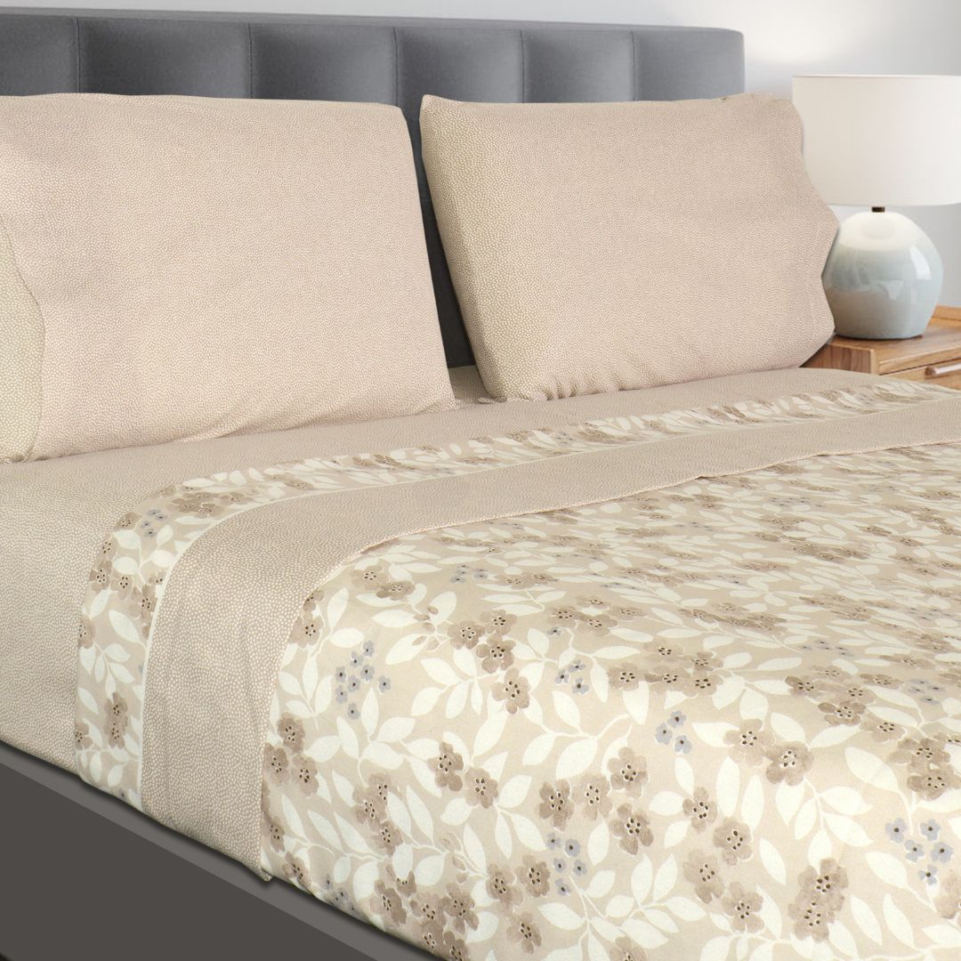 Jogo Lençóis Cama Flanela 100% Algodão Kenzo