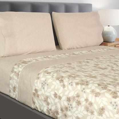 Jogo Lençóis Cama Flanela 100% Algodão Kenzo