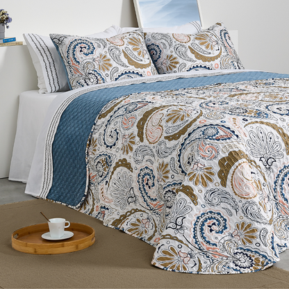 Bouty Dupla Face Estampado/Veludo Paisley