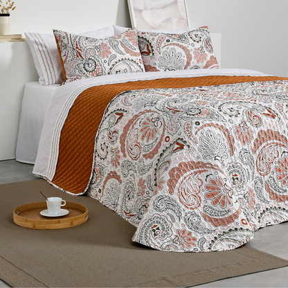 Bouty Dupla Face Estampado/Veludo Paisley