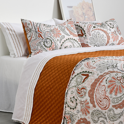 Bouty Dupla Face Estampado/Veludo Paisley
