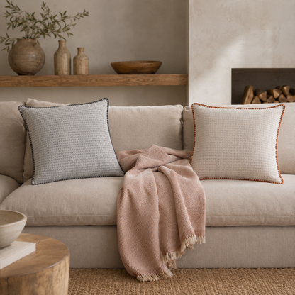 Almohada Jacquard 100% Algodón Percal 50x50 Serenity