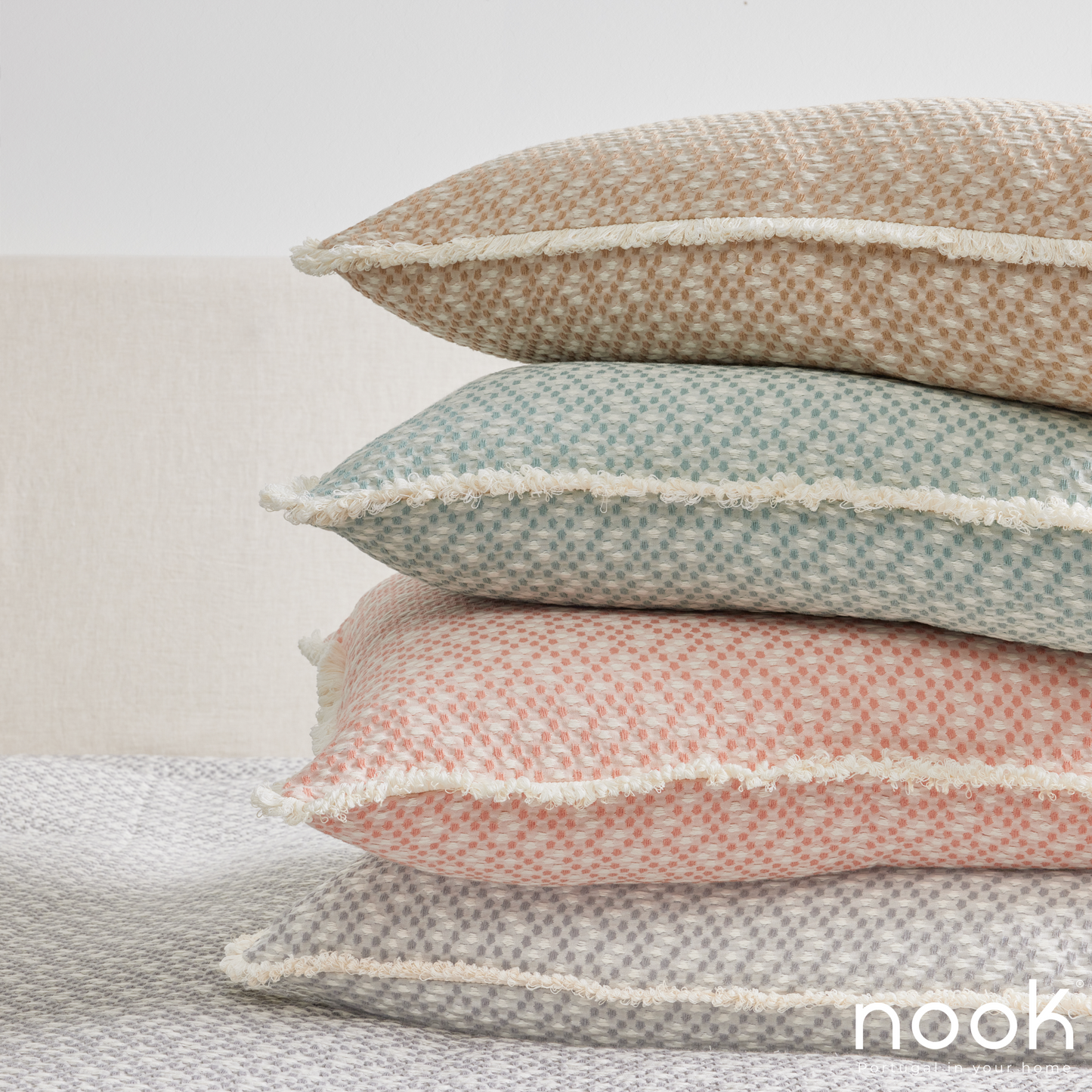 Colcha Jacquard 100% Algodão BCI Jove Cinza