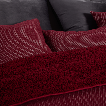 Edredão Jacquard Pelo Borrego Draky Bordeaux