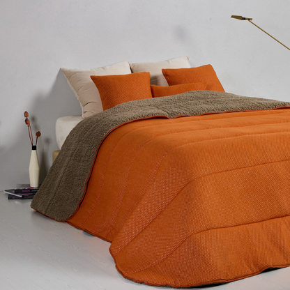 Edredão Jacquard Pelo Borrego Draky Laranja