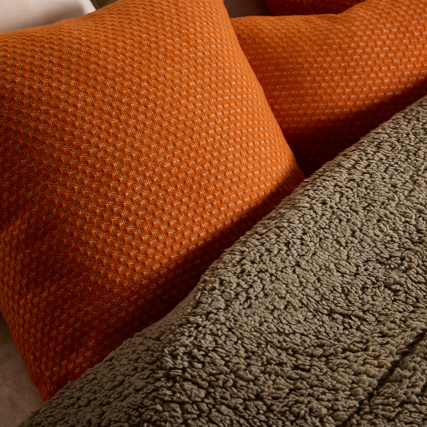 Edredão Jacquard Pelo Borrego Draky Laranja
