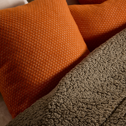 Edredão Jacquard Pelo Borrego Draky Laranja