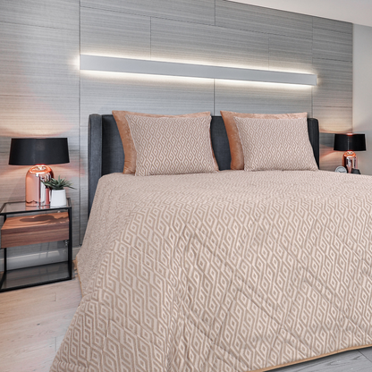 Edredón egipcio Jacquard (Cama INDIVIDUAL) 200x260 Beige