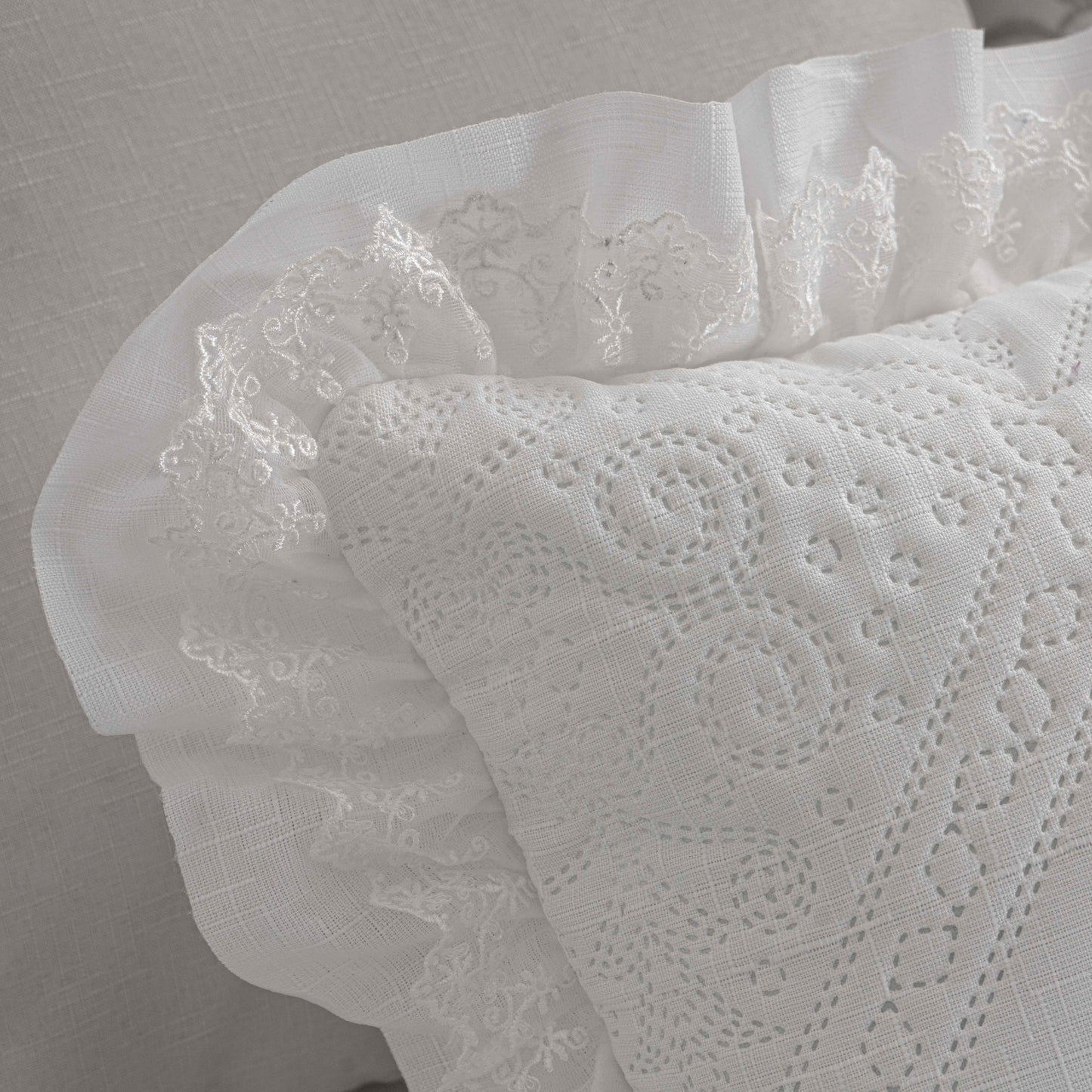 Edredón jacquard Fresh Air de color rosa