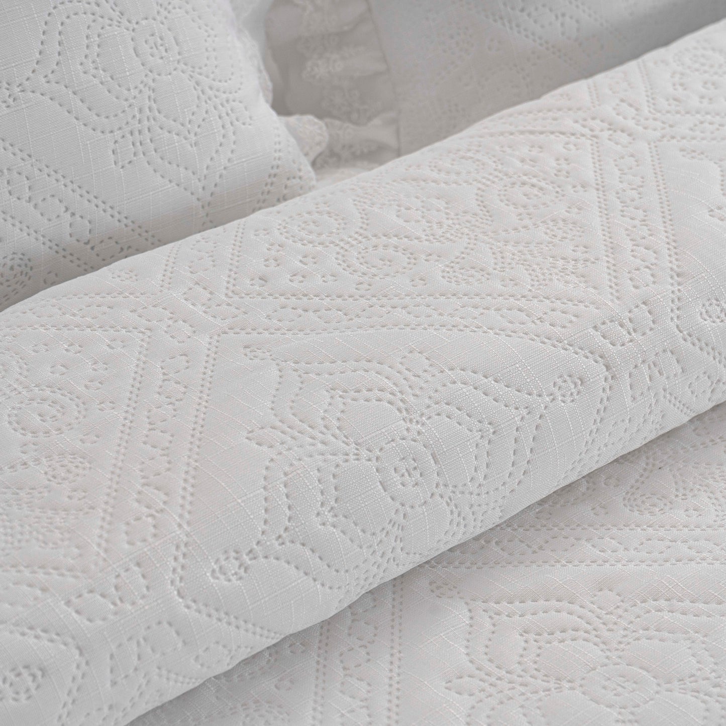 Edredón jacquard Fresh Air de color rosa
