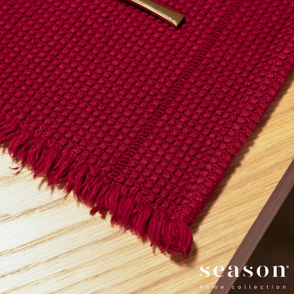 Toalha de Mesa Individual 100% Algodão Snow Wind Vermelho