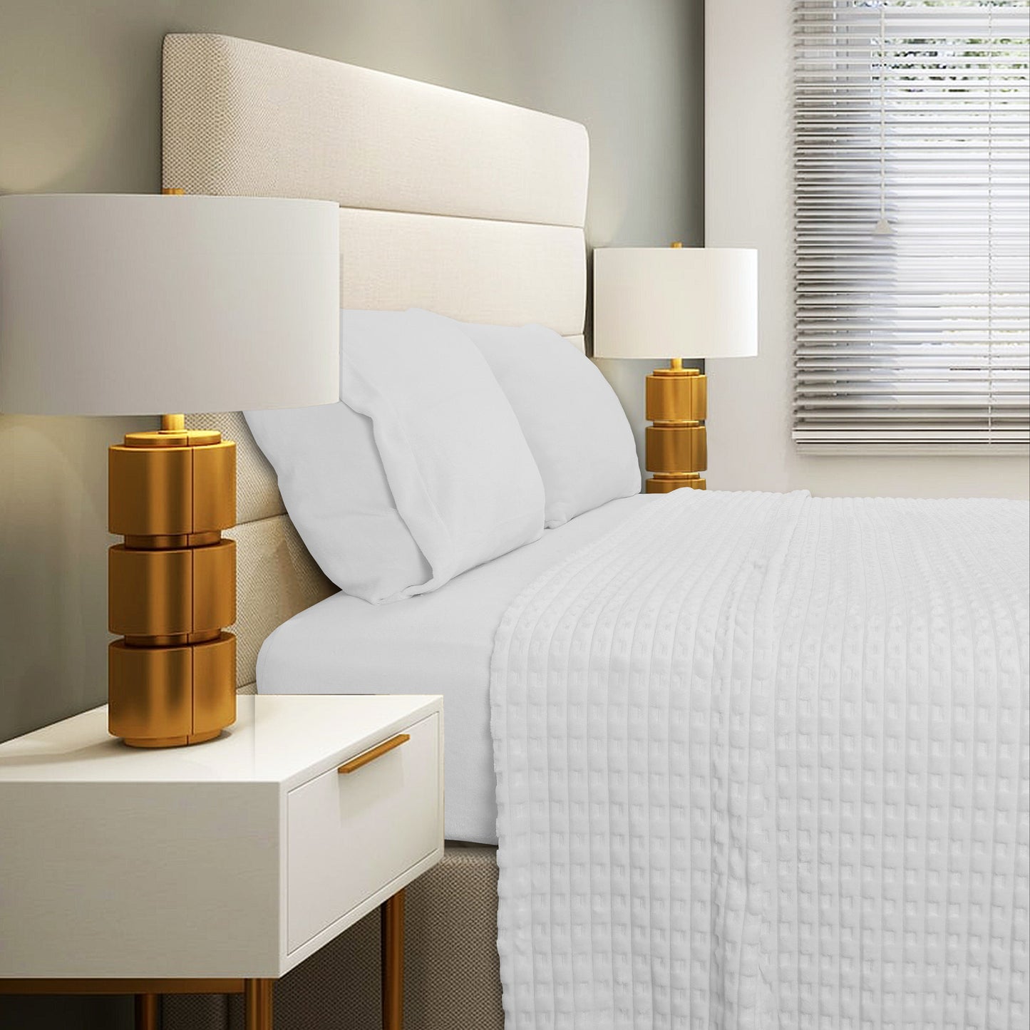 Jogo Lençóis Cama CORALINA Jacquard Bambu