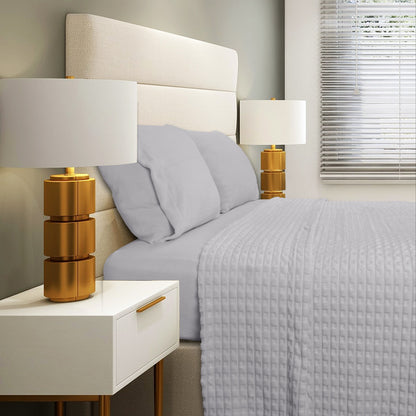 Jogo Lençóis Cama CORALINA Jacquard Bambu