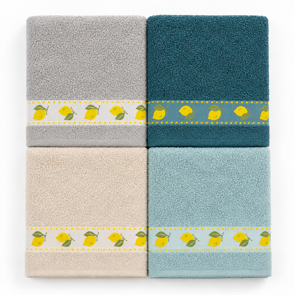 Pack Panos de Cozinha em Felpo Jacquard Limão