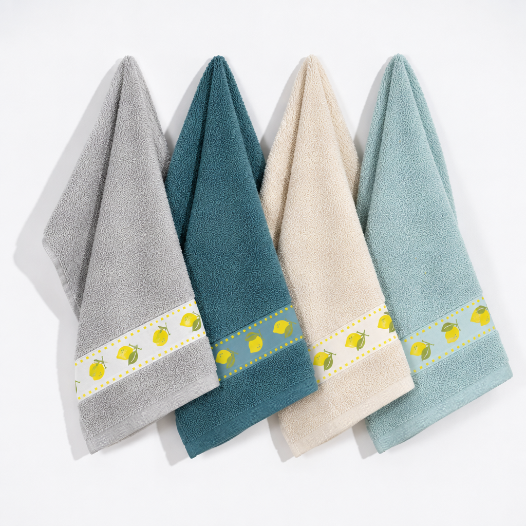 Pack Panos de Cozinha em Felpo Jacquard Limão