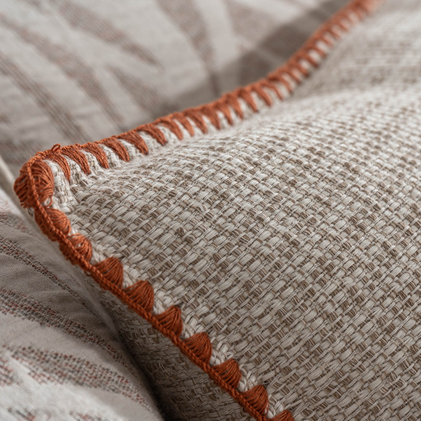 Almohada Jacquard 100% Algodón Percal 50x50 Serenity