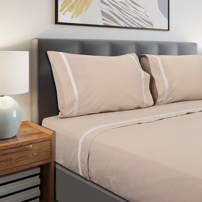 Jogo Lençóis Cama 100% Algodão Percal 200 Fios Oslo