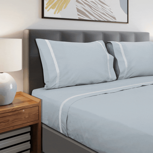 Jogo Lençóis Cama 100% Algodão Percal 200 Fios Oslo