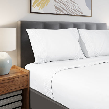 Jogo Lençóis Cama 100% Algodão Percal 200 Fios Paris