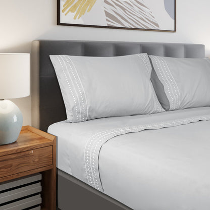 Jogo Lençóis Cama 100% Algodão Percal 200 Fios Paris