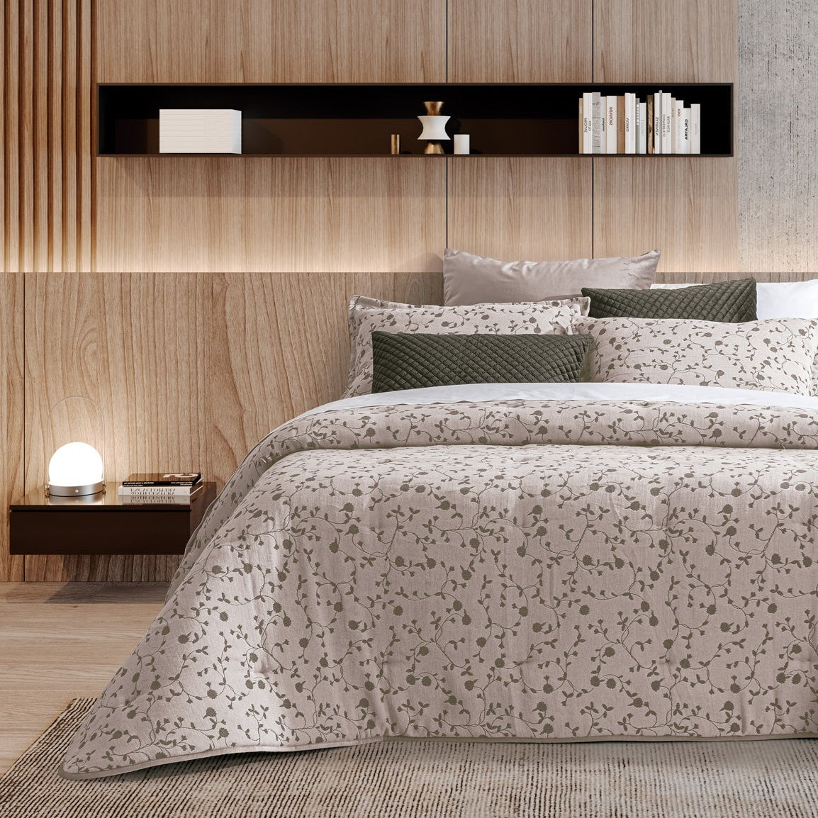 Edredão Conforter Jacquard Sakura Beje