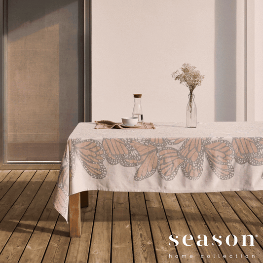 Toalha de Mesa Jacquard Algodão / Linho Wings Allover