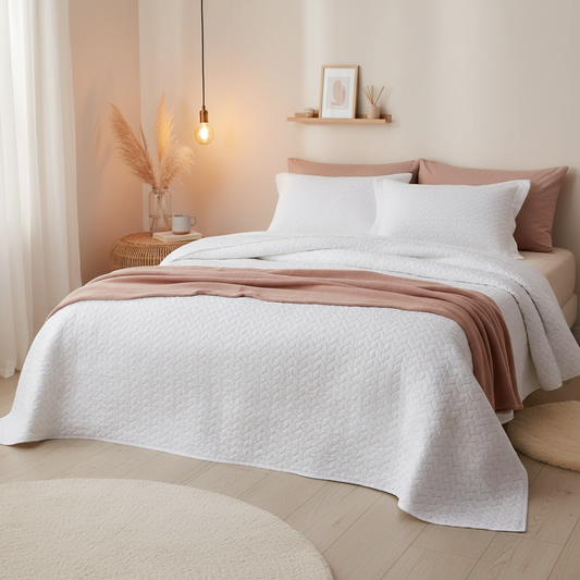 Edredão Bouty Jacquard Mystic Branco