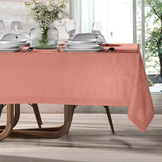 Toalha de Mesa 100% Poliéster Mate Terracota