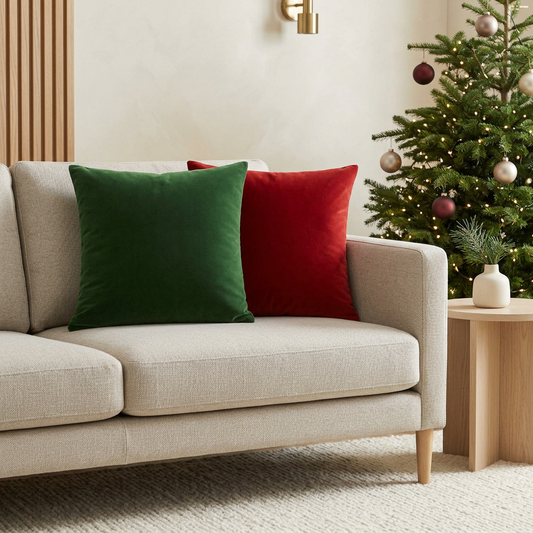 Almofada Decorativa de Natal em Veludo Floc