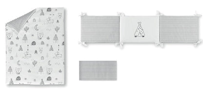 Colcha Reversível + Protector + Almofada Indian Casual Orgânic - D'Algodão